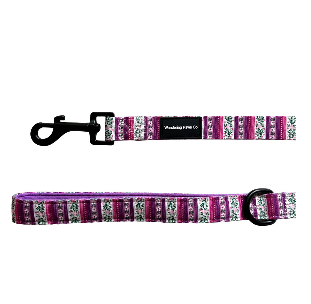 Lilac Floral Leash