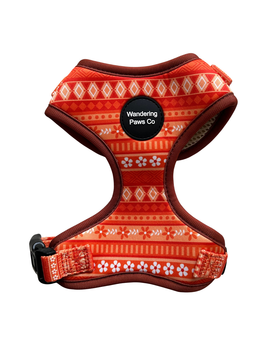 Orange Floral Harness
